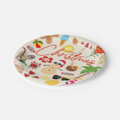 Assiettes En Carton Noël tropical (Angle)