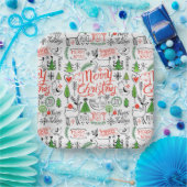 Assiettes En Carton Noël typographique (Fête)