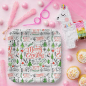Assiettes En Carton Noël typographique (Fête)