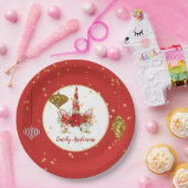 Assiettes En Carton Noël Unicorne visage Fête personnalisée (Fête)