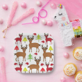 Assiettes En Carton Noël Vacances d'hiver Deer (Fête)