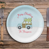 Assiettes En Carton Noël Vacances mignonne Funny Tree Whimsical Party