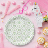 Assiettes En Carton Noël Vacances Moderne Russe Vert Motif (Fête)