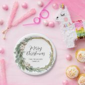 Assiettes En Carton Noël végétal minimaliste moderne (Fête)