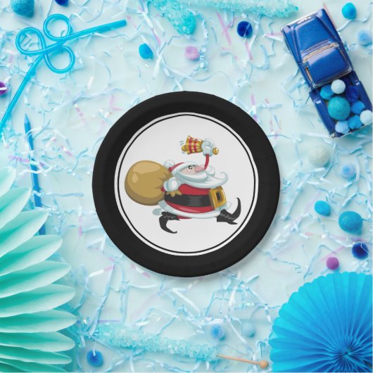 Assiettes En Carton Noël Whimsical Père Noël (Fête)