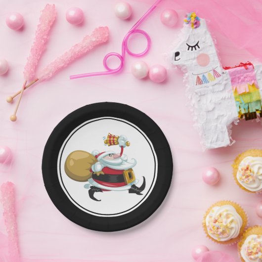 Assiettes En Carton Noël Whimsical Père Noël (Fête)
