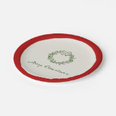 Assiettes En Carton Noël Whimsical vert moderne (Angle)