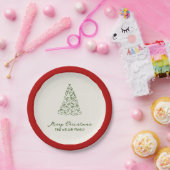 Assiettes En Carton Noël Whimsical vert moderne (Fête)