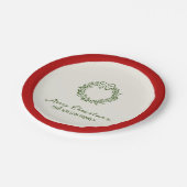 Assiettes En Carton Noël Whimsical vert moderne (Angle)