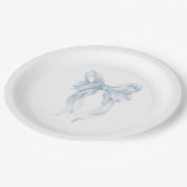 Assiettes En Carton Nœud Bleu  (Angle)