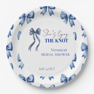 Assiettes En Carton Nœud bleu elle est en train de se marier shower de