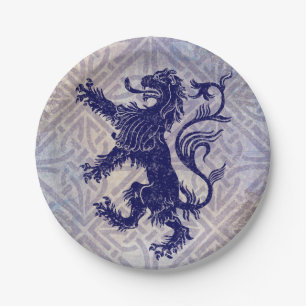 Assiettes En Carton Noeud effréné écossais de Celtic de bleu marine