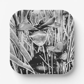 Assiettes En Carton Noir&Blanc Anniversaire inoubliable Plaque papier 