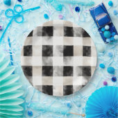 Assiettes En Carton Noir Blanc Argent Russe Noël (Fête)