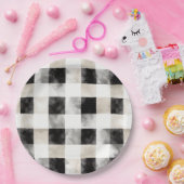 Assiettes En Carton Noir Blanc Argent Russe Noël (Fête)