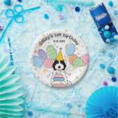 Assiettes En Carton Noir blanc Cockapo Cavapoo Chien Anniversaire (Fête)