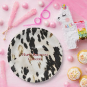 Assiettes En Carton Noir Blanc Or Sud-Ouest de la vache Noire (Fête)