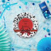 Assiettes En Carton Noir Blanc Rouge Bow Dalmatie Spots Anniversaire (Fête)