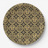 Assiettes En Carton Noir chalcédonien (Devant)