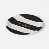 Assiettes En Carton Noir classique et lunettes blanches Anniversaire (Angle)