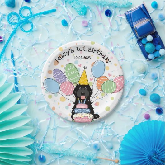 Assiettes En Carton Noir Cockapoo Cavapoo Chien Anniversaire (Fête)