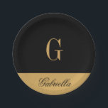 Assiettes En Carton Noir d'or<br><div class="desc">Noir d'or</div>