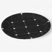 Assiettes En Carton Noir et blanc (Angle)