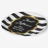 Assiettes En Carton Noir et blanc (Angle)