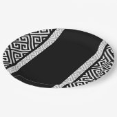 Assiettes En Carton Noir et blanc (Angle)