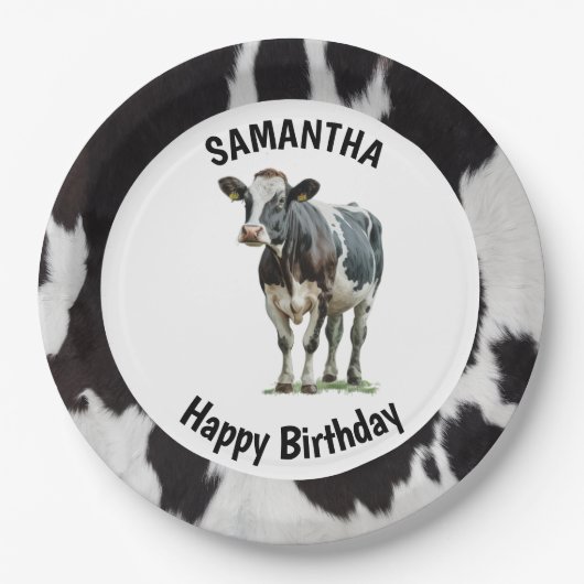 Assiettes En Carton Noir et blanc (Devant)