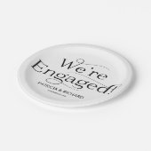 Assiettes En Carton Noir et blanc Nous sommes engagés pour la partie E (Angle)