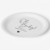 Assiettes En Carton Noir et blanc Oh Baby Baby shower moderne Boho (Angle)