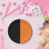 Assiettes En Carton Noir et orange (Fête)