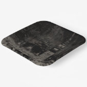 Assiettes En Carton Noir et Taupe en survol Skyline Venise Italie (Angulaire)