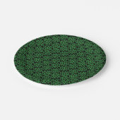 Assiettes En Carton Noir et vert du bouclier celtique (Angle)