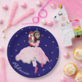 Assiettes En Carton Noir Foncé Haired Ballerina Clara Plaque en papier (Fête)