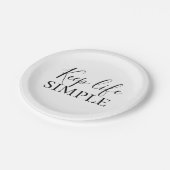 Assiettes En Carton Noir moderne Conserver la vie Simple Citation (Angle)