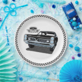 Assiettes En Carton Noir Pontiac GTO 1967 (Fête)