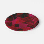 Assiettes En Carton Noir rouge, polygonal (Angle)