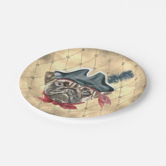 Assiettes En Carton Noirceur face Carlin Pirate Plaques de papier (Angle)