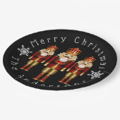 Assiettes En Carton Noirs rouges et dorés  (Angle)