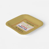 Assiettes En Carton Nom, 2025 Trump-Vance America First, 7 en Carré (Angulaire)