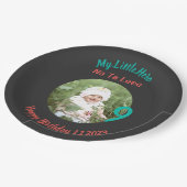 Assiettes En Carton Nom d'anniversaire customisé avec photo (Angle)