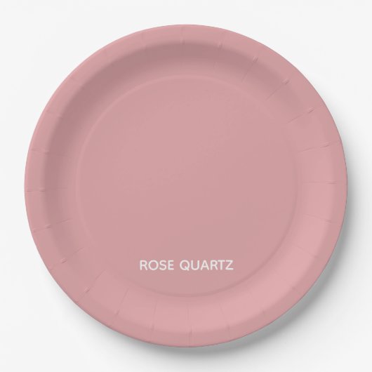 Assiettes En Carton Nom de couleur rose quartz rose (Devant)