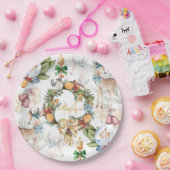 Assiettes En Carton Nom de famille de Noël de l'aquarelle (Fête)