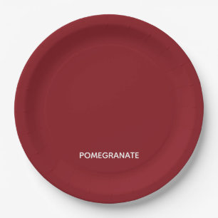 Assiettes En Carton Nom de la couleur rouge de la grenade