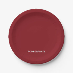 Assiettes En Carton Nom de la couleur rouge de la grenade