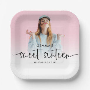 Assiettes En Carton Nom de la superposition de la photo Date Sweet six