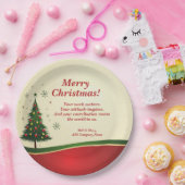 Assiettes En Carton Nom de l'entreprise ou du groupe Message Christmas (Fête)