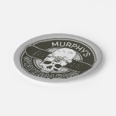 Assiettes En Carton NOM DE Patinage Personnalisé Skull Skateboard Skat (Angle)